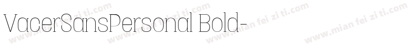 VacerSansPersonal Bold字体转换